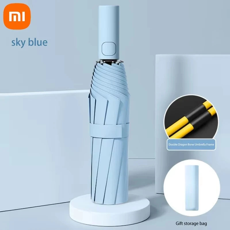 Xiaomi 24 Bone Folding Umbrella Fully Automatic Double Bone SPF 50 UV Protection Rain Resistance Strong Wind Resitance Umbrella