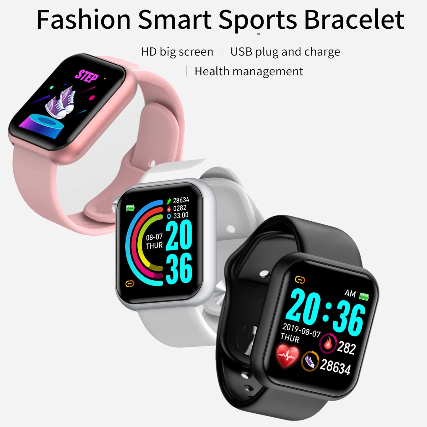 Smartwatch multifuncțional cu Bluetooth – Fitness & Muzică
