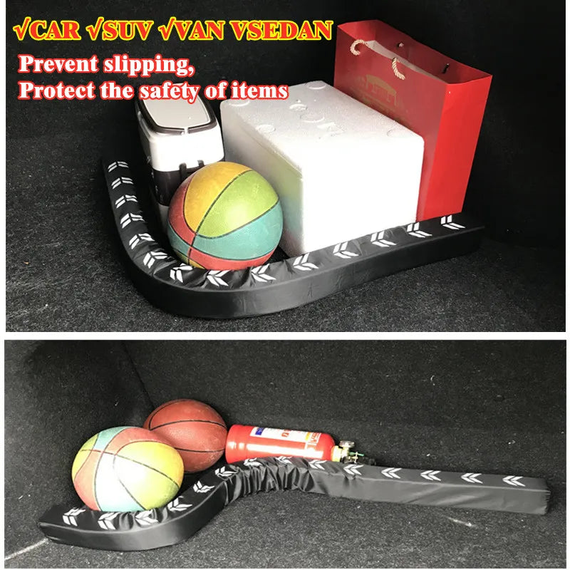 Organizator portbagaj auto flexibil – prindere velcro, protecție obiecte fragile, 1m