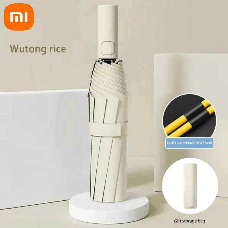 Xiaomi 24 Bone Folding Umbrella Fully Automatic Double Bone SPF 50 UV Protection Rain Resistance Strong Wind Resitance Umbrella