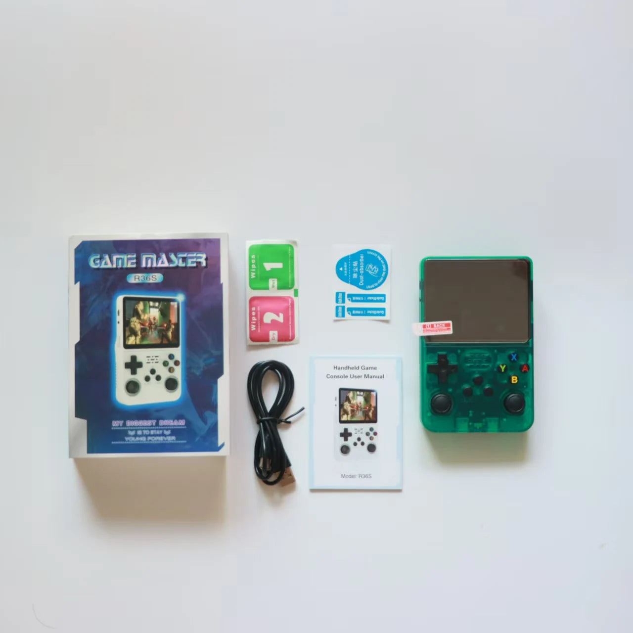 R36S Retro Video Handheld Game Console Linux System 3.5 Inch lPS Screen Built in 3000mah Battery Preinstalled Games